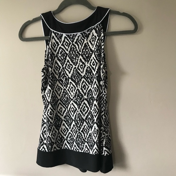 IZ Byer California sleeveless / tank top, size S, black and white - Picture 3 of 6